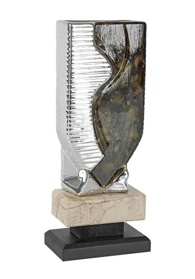 Gold Spike offen Vase