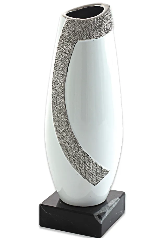 Vase geschnitzt Wellen