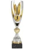 Trofeo copa balón portadisco dorado asas Thumb