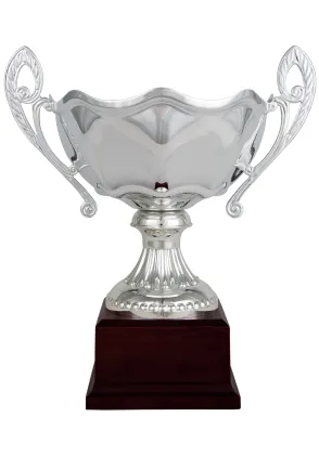 Wellen silberne Schale mit Griffen