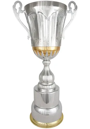 Cup hive mit Griffen bicolor Gold/Silber