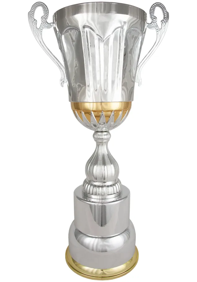 Cup hive mit Griffen bicolor Gold/Silber