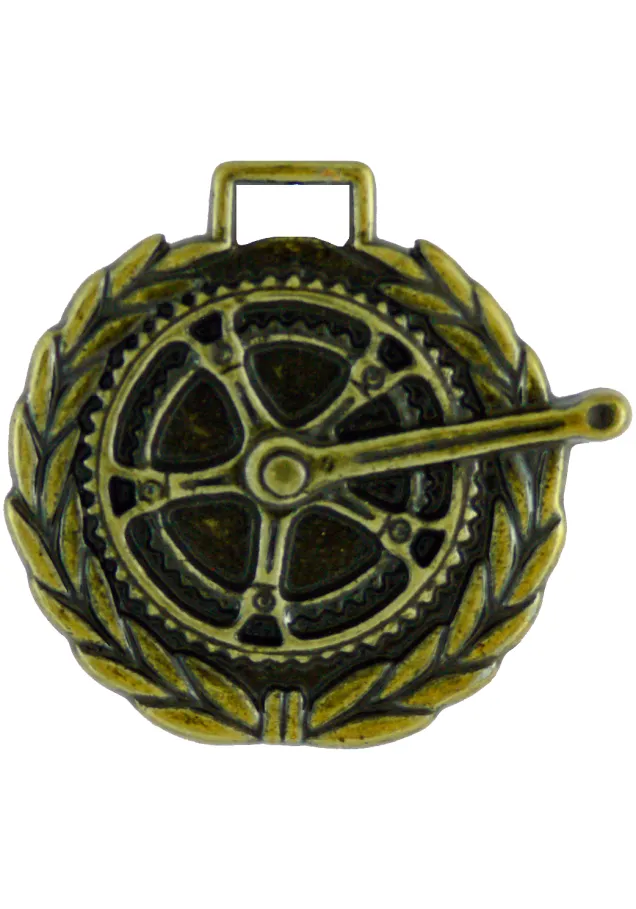 Radfahren Medaille 50mm geschnitzt