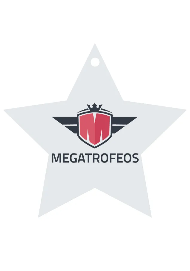 Methacrylat-Medaille mit Sternform