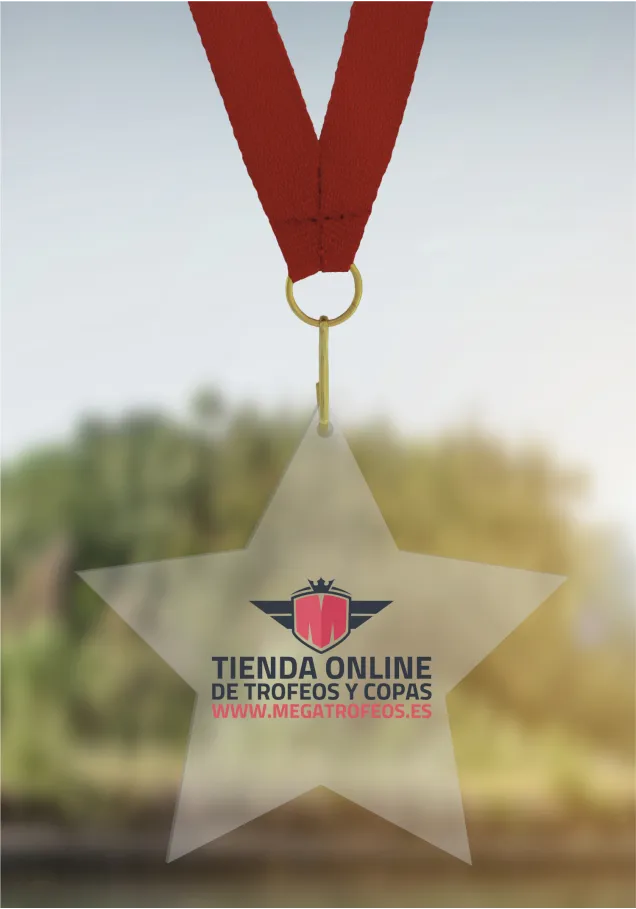 Methacrylat-Medaille mit Sternform