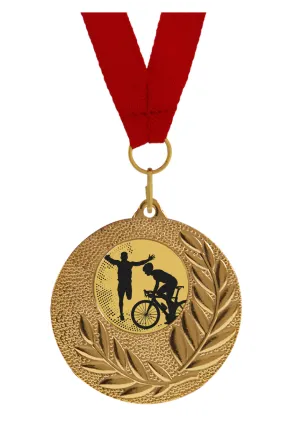 Komplette Duathlon-Medaille