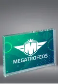 Trofeo taco cristal forma rectangular en color Thumb