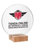 Trofeo circular base de madera Thumb