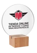 Trofeo circular base de madera Thumb
