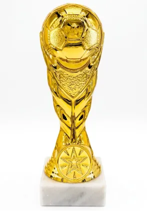 Fußballpokal-Trophäe aus goldenem Harz