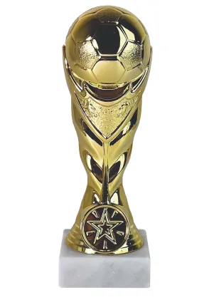 Fußballpokal-Trophäe aus goldenem Harz