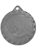 Medalla deportiva de fútbol color plata Thumb