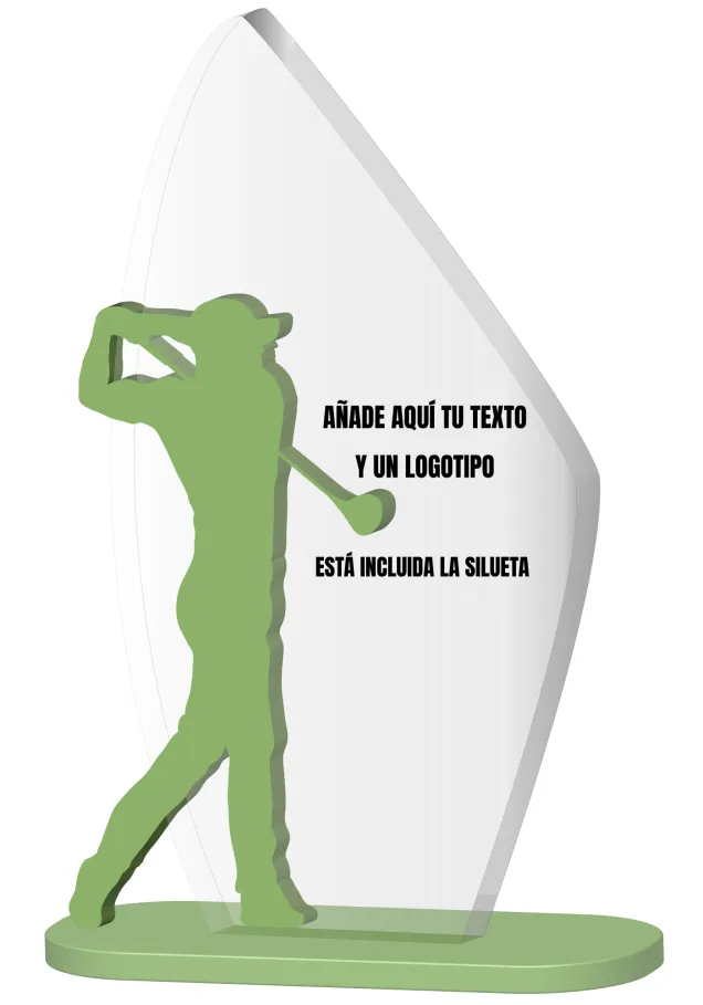 Golftrophäe aus Methacrylat