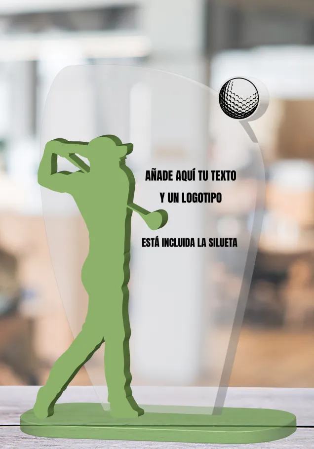 Golftrophäe aus Methacrylat