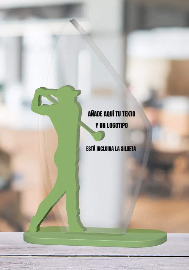Golftrophäe aus Methacrylat