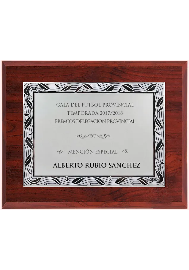 Gedenkteller mit silbernem Design