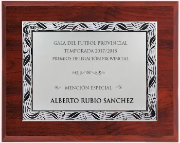 Gedenkteller mit silbernem Design