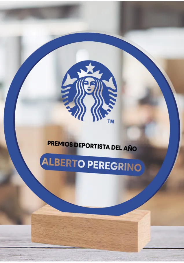 Firmentrophäe aus Methacrylat