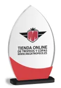 Trofeo metacrilato decoración roja Thumb