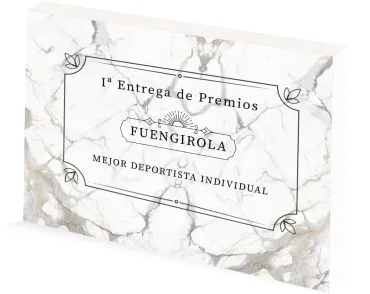 Gedenktafel aus Marmormethacrylat