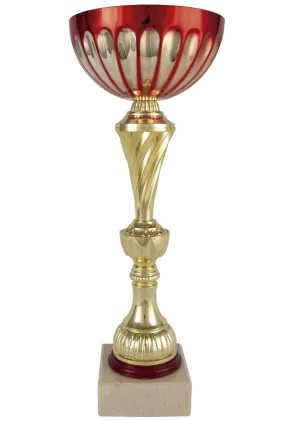 Calix silber-rote abstrakte Pokaltrophäe