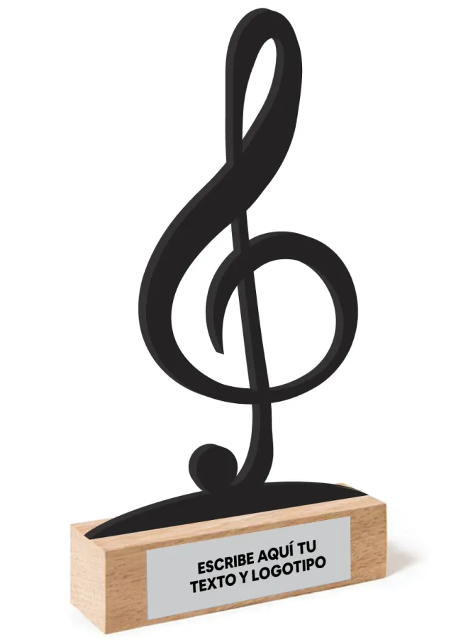 Musiktrophäe mit Silhouette