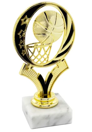 Basketball-Trophäe aus Kunstharz mit Marmorsockel
