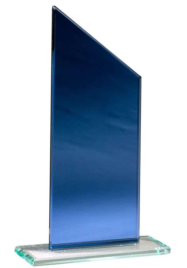 blaue Kristalltrophäe