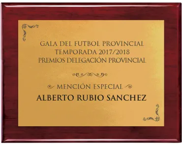 Gedenktafel aus Mahagoni