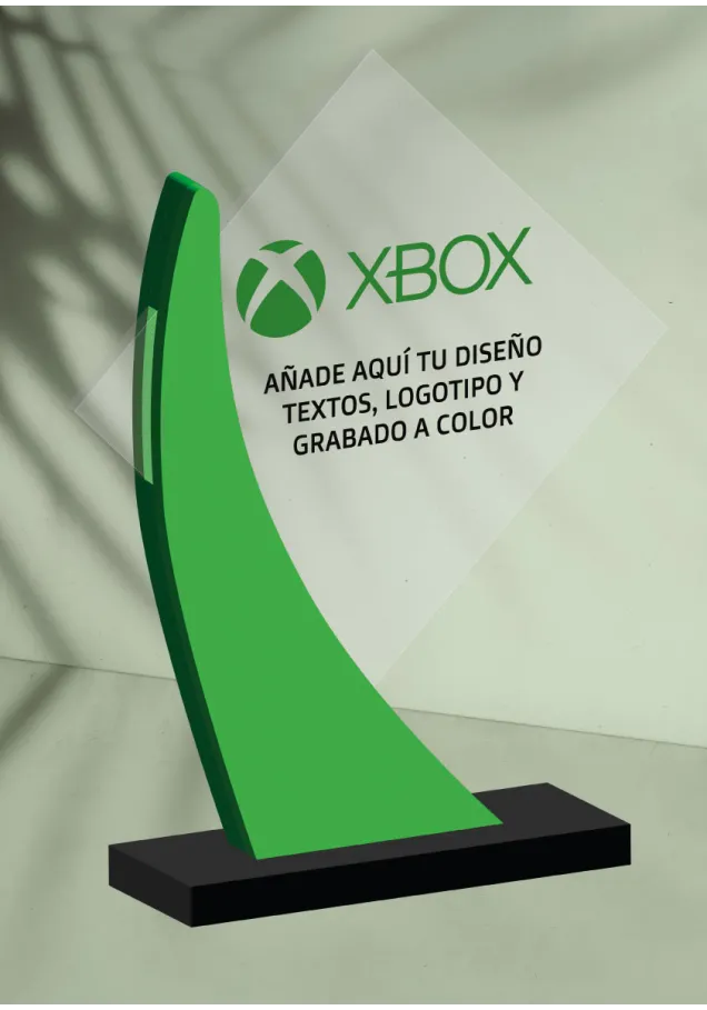 Personalisierte Trophäe mit Ständer