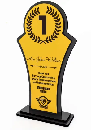 Goldene Acryl-Trophäe