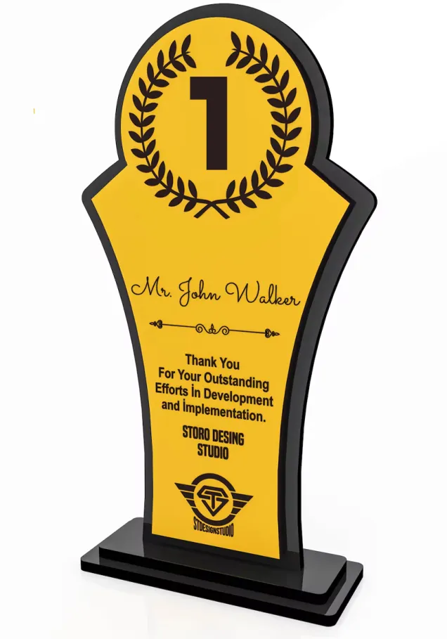 Goldene Acryl-Trophäe