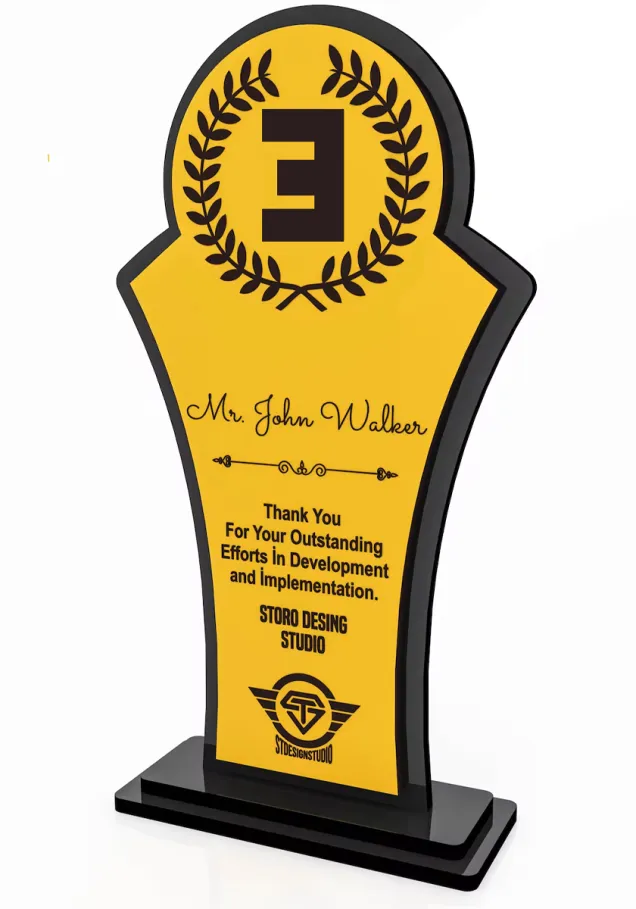 Goldene Acryl-Trophäe