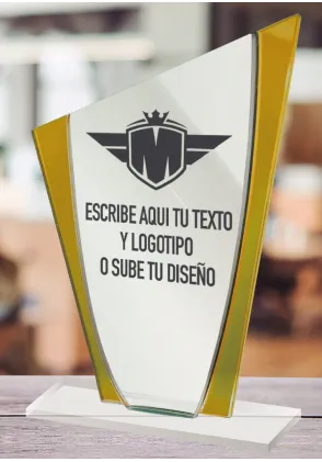 Blaue und silberne Acryl-Trophäe