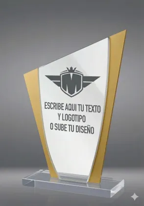 Blaue und silberne Acryl-Trophäe