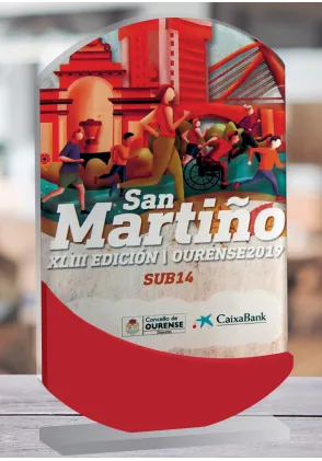 Ovale Trophäe aus Acryl