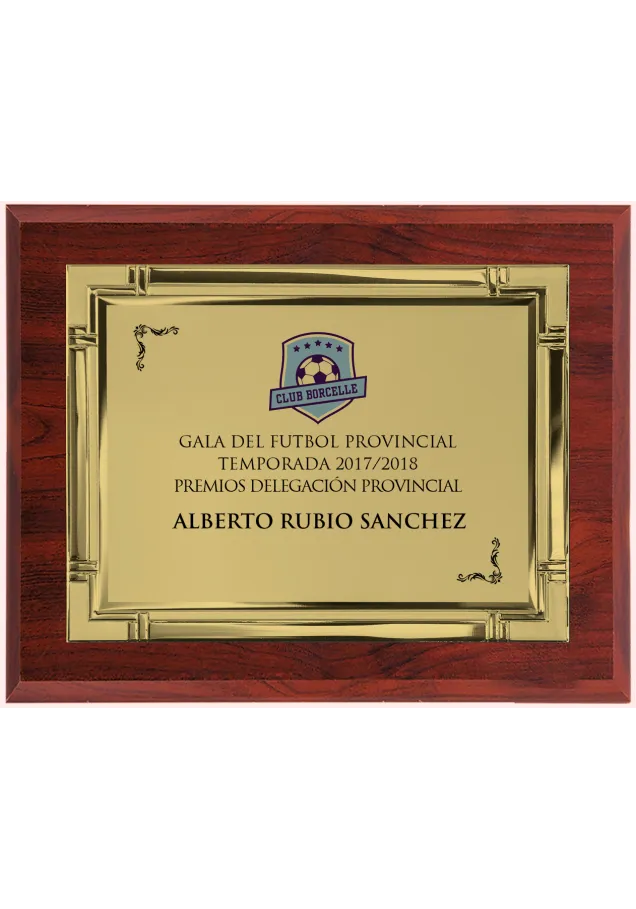 Große goldene Gedenktafel mit Rand