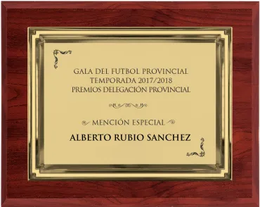 Große goldene Gedenktafel mit gerader Kante