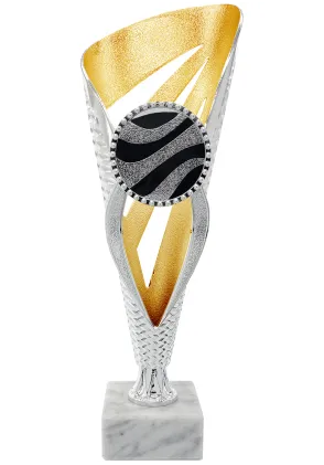 Großer zweifarbiger Gold-Silber-Pokal