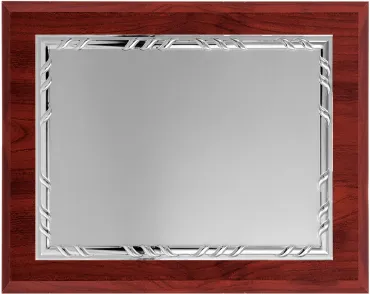 Große silberne Gedenktafel mit Rand