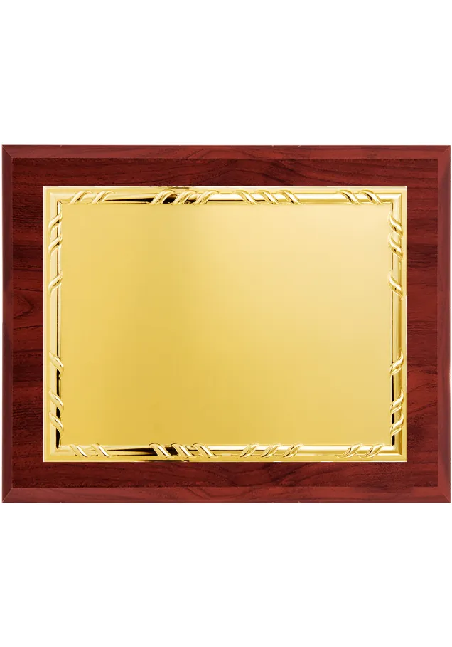 Große vergoldete Gedenktafel mit Rand