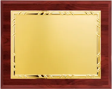 Große vergoldete Gedenktafel mit Rand