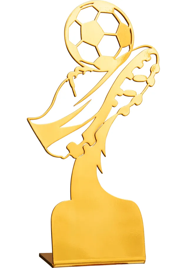 Goldene Methacrylat-Fußballtrophäe