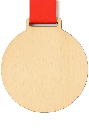 Personalisierte 2 cm Holzbandmedaille