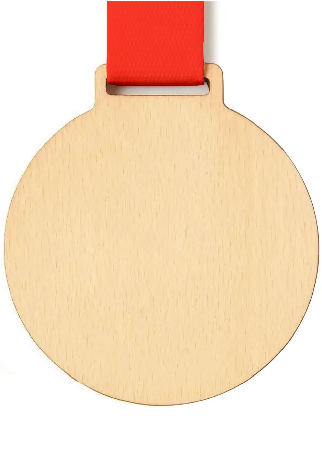 Personalisierte 2 cm Holzbandmedaille