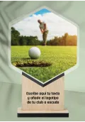 Trofeo de golf en acrlico y madera Thumb