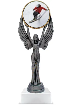 Maßgefertigte Skitrophäe aus Kunstharz