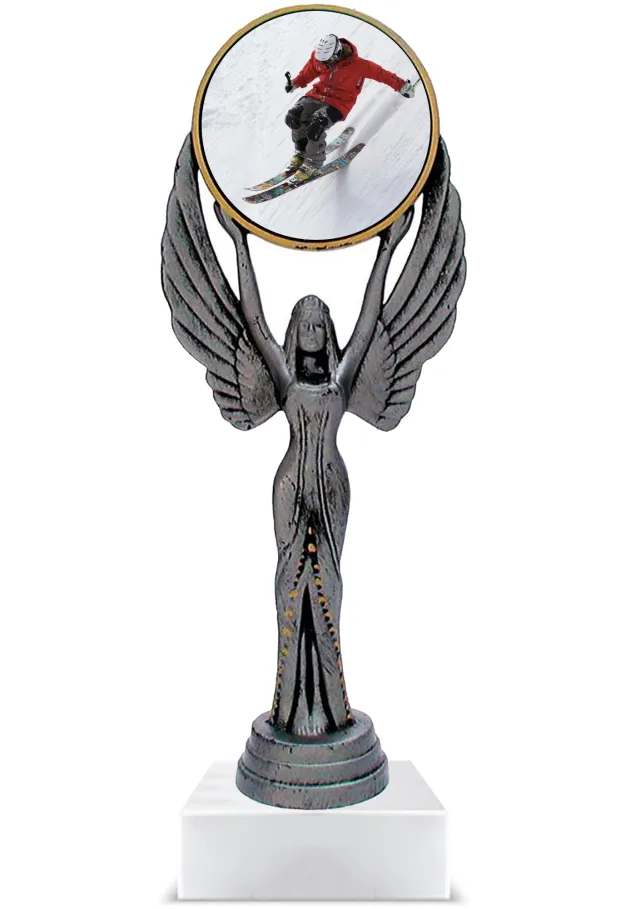 Maßgefertigte Skitrophäe aus Kunstharz