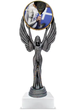 Personalisierte Padel-Trophäe aus Harz