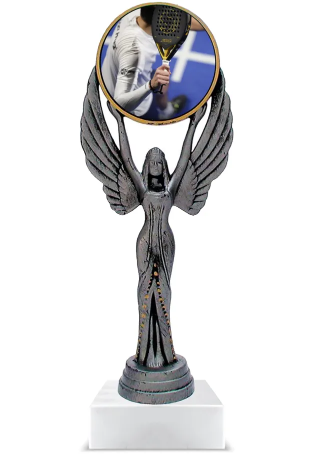 Personalisierte Padel-Trophäe aus Harz